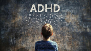 ADHD brain illustration showing neural pathways and areas affected by attention deficit hyperactivity disorder